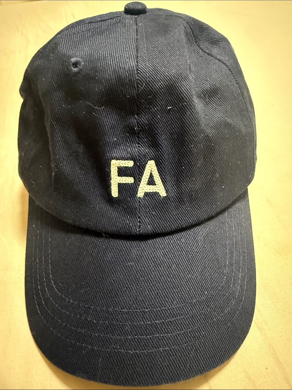 FA Embroidered Black Baseball Cap